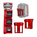 StealthMounts Storage Mounts for Milwaukee M18 Tool Batteries (5 Pack, Red)