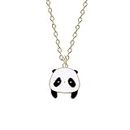 OKGD Joyería coreana, accesorios para damas, collar de gota de agua para hombres y mujeres, colgante de aleación de Panda rojo de dibujos animados-XL0713-B