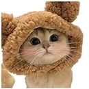 Pet Hat Bear Plush Headgear Cute Cat Hat Small Dog Hat Photo Headgear