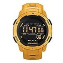 North Rim Mars3 Carbon Fiber Digital Men's Watch Podomètre Outdoor Watch Sports Watch Waterproof Dual Time Alarm Clock 50m Black