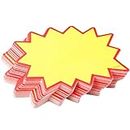Vanyibro 100 Pcs Retail Sale Price Signs, Promotion Price Tags,Yellow Star Burst Price Labels for Retail Store Supermarket Grocery Shop,9x7 cm/3.54x2.75 inch