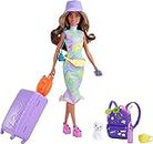 Barbie® Doll and Accessories, Travel Set with Teresa™ Doll, Puppy and 10+ Pieces Including Working Suitcase