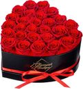 27-Piece Forever Flowers Heart Shape Box - Preserved Roses, Immortal Roses That 