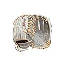 Wilson 2023 A2000® T125SS Fastpitch Glove - 12.5", Right Hand Throw, Outfield, Gray/White