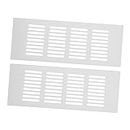 2pcs Furniture Breathable Mesh Air Accessories for Aluminum Alloy Silver Home Supplies Shoebox Grille Exhaust Cabinet Air Vent