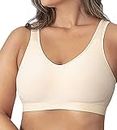 Shapermint Compression Wirefree High Support Bra for Women Small to Plus Size Everyday Wear, Exercise and Offers Back Support, Nude, X-Large
