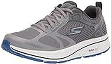 Skechers Men's Go Run Consistent-Performance Running & Walking Shoe Sneaker, Grey/Grey/Blue, 10.5 X-Wide