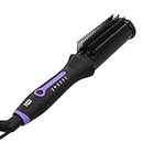 Bblunt Pro Insta Smooth Hair Straightening Brush With 4 Temperature Settings And Ionic Technology For 2X Better Frizz Control | (Ceramic Coated Bristles) Black & Purple,50 Watts