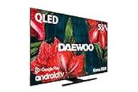 Daewoo D55DH55UQMS - QLED Android TV 55 Pulgadas 4K HDR, Dolby Vision & Dolby Atmos, Chromecast Built In, Mando Bluetooth con Google Assistant Integrado