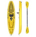 ROMARK Kayak - Canoa da 268 cm - 1 gavone + 1 pagaia + 1 seggiolino + 1 ruotino mare sport lago (GIALLO)
