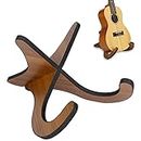 Ukulele Stand Portable Wooden Guitar Rack X-Frame Style Musical Instrument Stand Holder with Soft Edge for Ukulele, Violin, Mandolin and Banjo