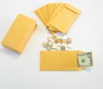 #7 Coin & Small Parts Envelopes, Gummed, Brown Kraft, 3.5x6.5 (50 Envelopes)