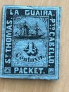 1868/69 Steamship ST. THOMAS-LA GUAIRA-PUERTO CABELLO LOCAL 4c. RARITÄT