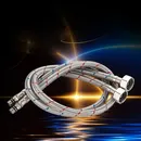 1 Pair Stainless Steel Flexible Plumbing Pipe Cold Hot Mixer Faucet Water Supply Hose Bathroom
