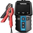 TOPDON BT100 Battery Tester,12V 100-2000CCA Car Battery Tester with Cranking Charging Tests, Ideal for DIYers & Auto Repair Shops, 2" Backlit Screen