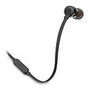JBL Tune 110 In-Ear Headphones with One-Button Remote with Microphone - Black