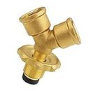 Propane Gas Y Splitter Adapter Gas Tank Tee Adapter Tee Connector Cylinder Bottle Adapter for BBQ Camper Propane Appliances, Copper