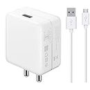 33W Charger for Huawei MediaPad T5 Charger Original Adapter Like Mobile Wall Charger Smartphone Qualcomm 3.0 Charger Hi Speed Rapid Fast Charger with 1.2m Micro USB Cable - (White, 3.0, BRT.C1)