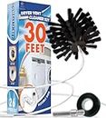 Dryer Vent Cleaner Kit -(30 FT) Innovative Lint Remover Reusable Strong Nylon Flexible Lint Brush with Drill Attachment for Faster Cleaning