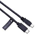 USB C/Tipo C Mini USB Sincronización de Datos Cargador Dirigir Cable Compatible con Canon Digital Camera Ixus 115 HS, 140, 145, 150, 155, 160, 165, 170, 230 HS, 265 HS | Cámara (1 Meter)