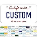 Mini License Plates, Personalized License Plates, Custom for Car, Bikes, ATV, Kids Car, Golf Cart, Jeep, 2x4 Inch, Rust-Free Fade Resistant Aluminum, USA Made by My Sign Center (California)