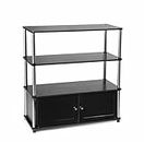 Convenience Concepts Designs2Go Highboy TV Stand with Storage Cabinets and Shelves for TVs up to 40 Inches, Black