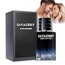 Savagery Pheromone Men Perfume, Long Lasting Pheromone Cologne for Men Attract Women, 50ml Pheromone Perfume Spray, Men's Romantic Glitter Lure Perfume Gift