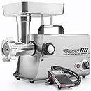 STX International Turboforce 3500-TFHD Heavy Duty Electric Meat Grinder w/Foot Pedal • 4 Grinding Plates • 3 S/S Blades • Sausage Stuffer • Kubbe • 3 Lb. Meat Tray, • 2 Meat Claws & Burger Press