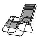 Oppsbuy Zero Gravity Lounge Chair Recliner Beach Chair Mesh Cloth Reclining Rest Chair with Head-Pillow for Outdoor Beach Camping Pool Patio