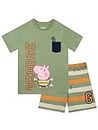 Peppa Pig Boys George Pig Top and Shorts Set Green 7
