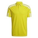 Adidas Men's Squadra 21 Polo Shirt (Short Sleeve), Team Yellow/White, L