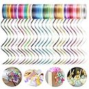 Laviria Curling Ribbons, 48 Colors 5mm 11 Yards Gift Wrapping Ribbons for Art Crafts Bows Wedding Party Florist