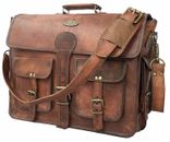  Handmade Men's Genuine Leather Vintage Laptop Messenger Briefcase Bag Satchel
