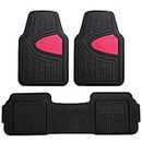 FH Group Pink F11511PINK Heavy Duty Tall Channel Floor Mats All-Weather Accessories for Trucks, Cars, and Automotive Purposes Trim-to-Fit