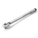 amazon basics 1/2-Inch Drive Click Torque Wrench - 20-150 ft.-lb, 27.1-203.5 Nm - Fixed Square