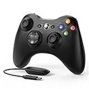 Wireless Controller for Xbox 360, Astarry 2.4GHZ Game Controller Gamepad Joystick for Xbox & Slim 360 PC Windows 7, 8, 10 (Black)