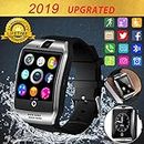 Bluetooth Smart Watch Touch Screen Smartwatch Smart Wrist Watch Phone Fitness Tracker SIM TF Card Slot Camera Pedometer Kids Women Men Compatible with iOS iPhone Android Samsung LG