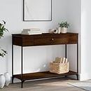 TECHPO Furniture Home Tools - Mesa consola de roble marrón, 100 x 34,5 x 75 cm, madera de ingeniería