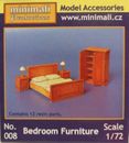 MODELLISMO- BEDROOM FURNITURE - MINIMALI 1/72 scale