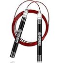 Sonic Boom M2 High Speed Jump Rope - Patent Pending Self-Locking, Screw-Free Design - Weighted, 360 Degree Spin, Silicone Grip with 2 Speed Rope Cables for Crossfit, Home Workout, More (Carbon Black)