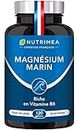 Magnésium Marin et Vitamine B6 | Combat Efficacement la Fatigue | 150 mg/jour | 120 Gélules d'Origine Végétale | 4 Mois de Cure | Fabrication Française | Nutrimea