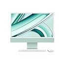 Apple 2023 iMac all-in-one desktop computer with M3 chip: 8-core CPU, 10-core GPU, 24-inch 4.5K Retina display, 8GB unified memory, 512GB SSD storage, matching accessories. Works with iPhone; Green