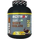 Scitron Nitro Series Super Whey Isolate (24g Protein, 6.3g BCAAs, 13.2g EAAs, 0g Sugar, 60 Servings) - 2kg (Double Rich Chocolate)