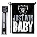Las Vegas Raiders Just Win Baby Garden Flag and Pole Stand Holder