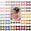 CÉLLOT Baby Hair Clips 50PCS Baby Girls Fully Lined Baby Bows Hair Pins Tiny 2" Hair Bows Alligator Clips for Baby Girls Infants Toddlers in Pairs