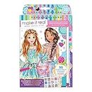 Make It Real - Fashion Design Sketchbook: Blooming Creativity. Inspirational Fashion Design Colouring Book for Girls. Includes Sketchbook, Stencils, Puffy Stickers, Foil Stickers, and Design Guide