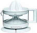 Braun CJ3000 Electric Citrus Press, 350 ml bowl with scale, adjustable pulp control, automatic start/stop, cable storage - White