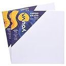 Navneet Youva |Cotton White Blank Canvas Boards for Painting, Acrylic Paint, Oil Paint Dry & Wet Art Media |12" x 12" |Pack of 2 (23887)