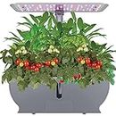 OLIBUY Indoor Herb Garden Kit,Hydroponics Growing System with LED Grow Light, Smart Garden Planter for Home Kitchen, Height Adjustable,9 Pods,No Seed