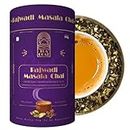 TEACOAT Tea | Rajwadi Masala Chai -250g | Ginger | Black Pepper | Ginger | Glove Saffron | Black CTC Tea Leaves - 100% Natural | Strong & Rich | Morning Tea - Serves 100 Cups.